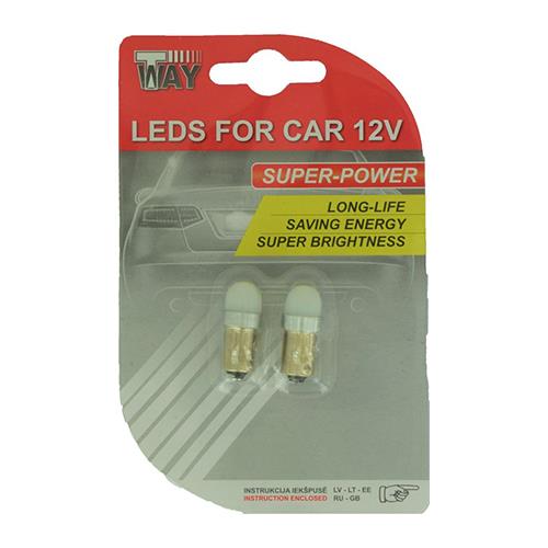 Automobilio lemputė T4W BA9S, LED, balta, 12 V