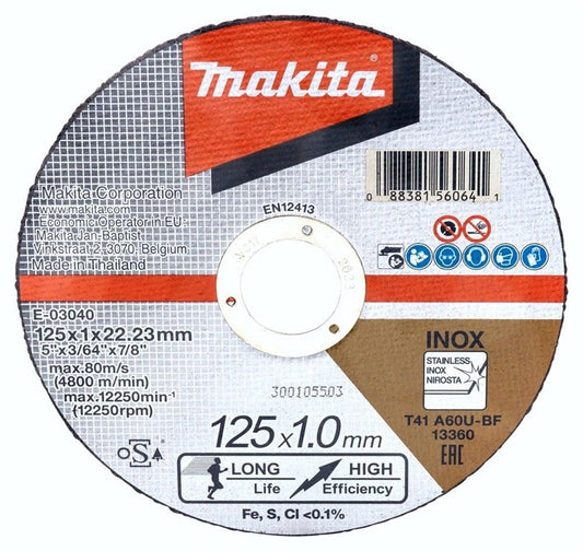 Tarcza do cięcia metalu E-03040, 125×1 mm, RST, 1 szt.