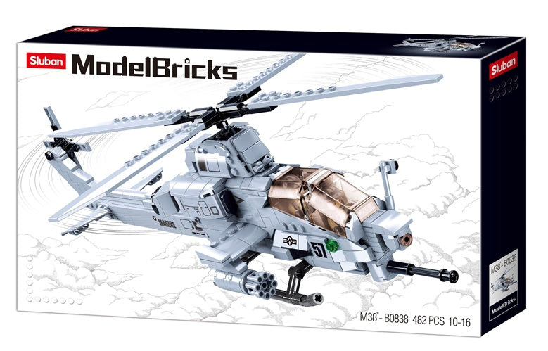 Konstruktor SLUBAN M38-B0838, helikopter, 482 elementy