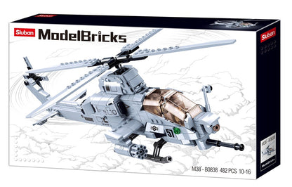 Konstruktor SLUBAN M38-B0838, helikopter, 482 elementy
