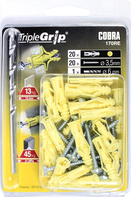 Wkręty do płyt GK, 3,5 x 29 mm, plastikowe, 20 szt.