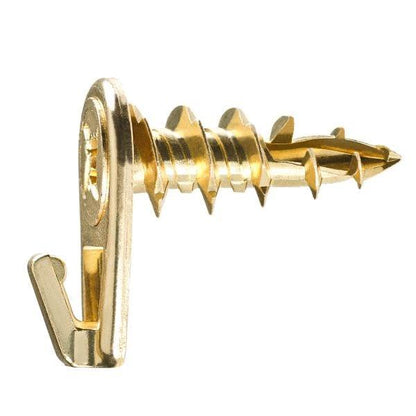 Wkręty hakowe do G-K, 10,5 x 27 mm, kolor mosiężny, 4 szt.