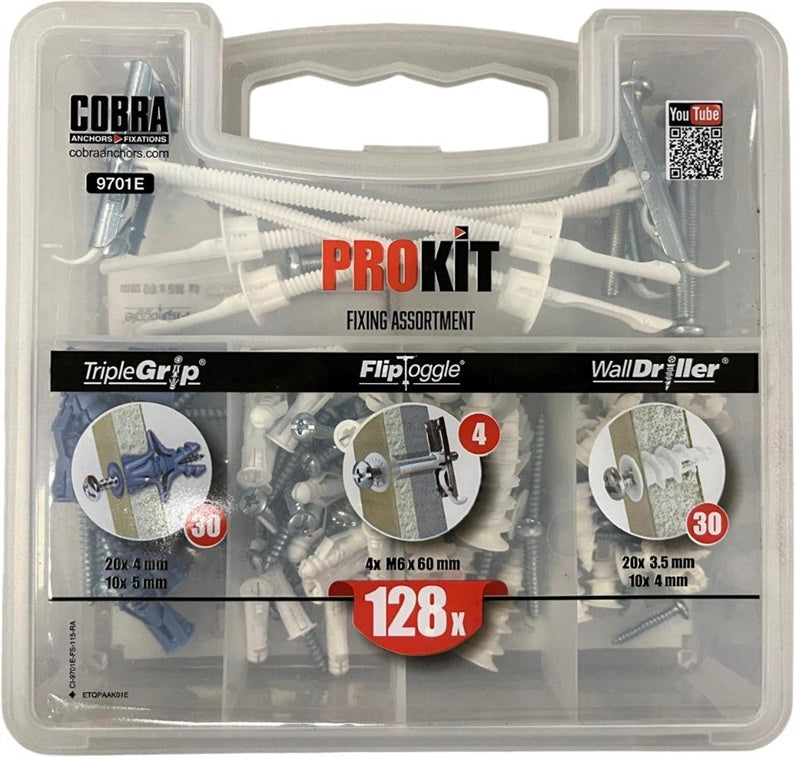 Įvarų GKP rinkinys, PROKIT, 128 vnt.