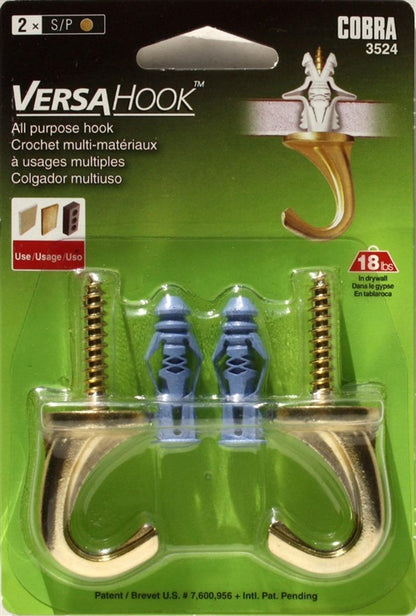 Kabliai GKP, Versa,  6 x 66 mm, žalvario spalvos, 2 vnt.