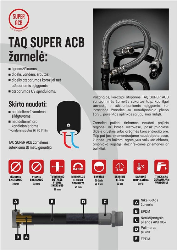 Wąż hydrauliczny Tucai SUPER ACB, G1/2-G1/2, 40 cm