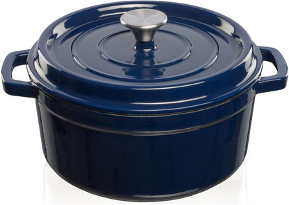 Garnek z pokrywką 4,7l, granatowy