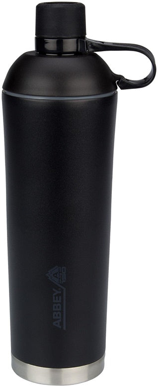 Termosowa butelka na wodę ABBEY, czarna, 750 ml