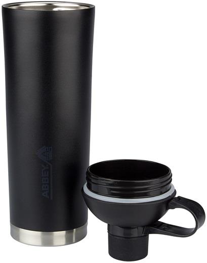 Termosowa butelka na wodę ABBEY, czarna, 750 ml
