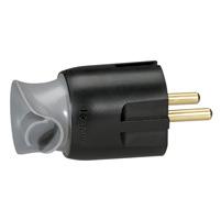 Kištukas kampu LEGRAND, 16A, 230V,  juodos spalvos