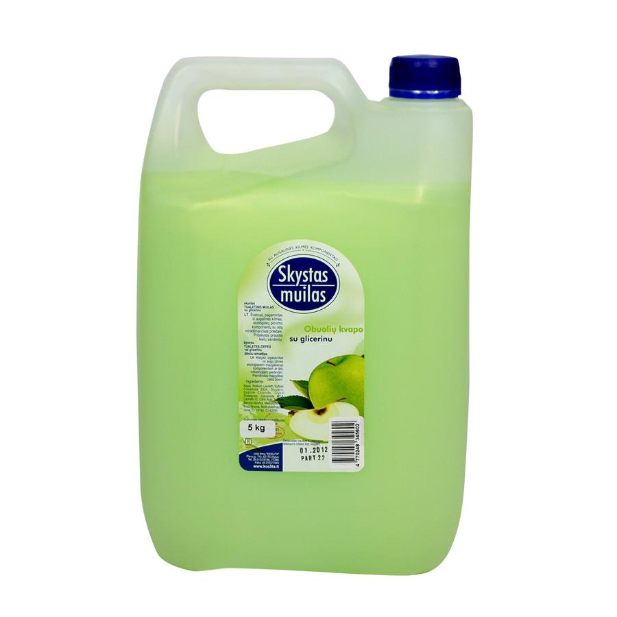 Skystasis muilas su glicerinu, 5 l, obuolių kvapo