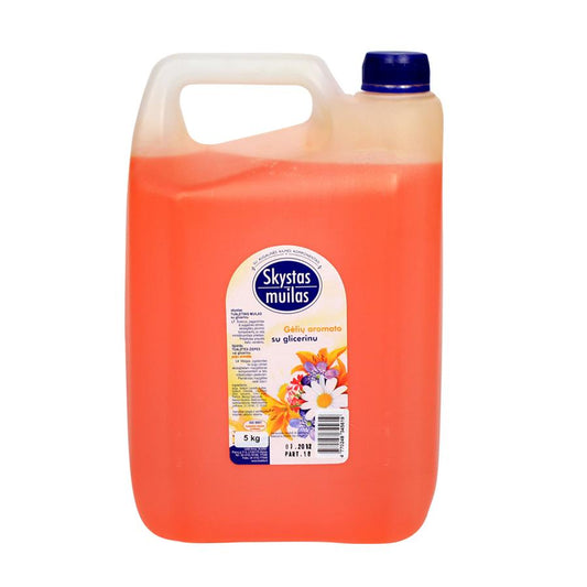 Skystasis muilas su glicerinu, 5 l, gėlių kvapo