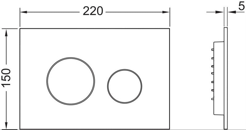Plakietka WC spłukująca 9240920 Loop biała