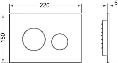 Plakietka WC spłukująca 9240920 Loop biała