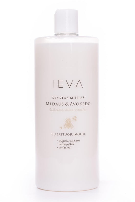 Skystas muilas Ieva medaus ir avokado kvapo, 1 l.