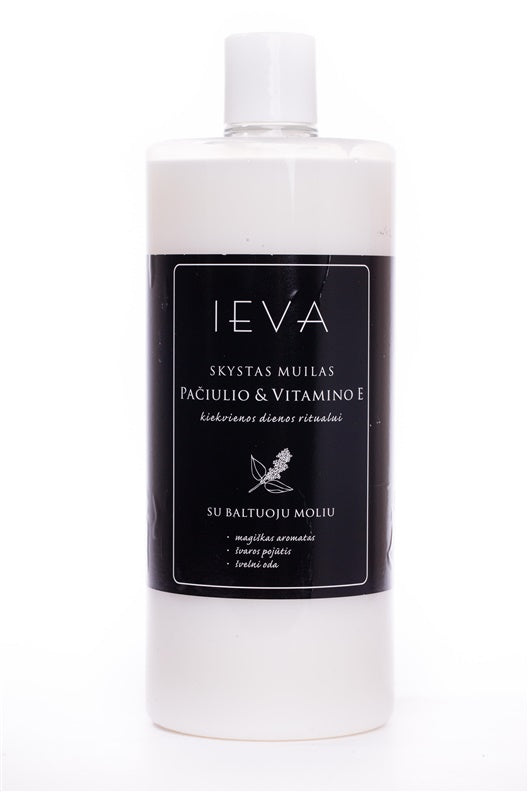 Skystas muilas Ieva pačiulio ir vitamino E kvapo, 1 l.