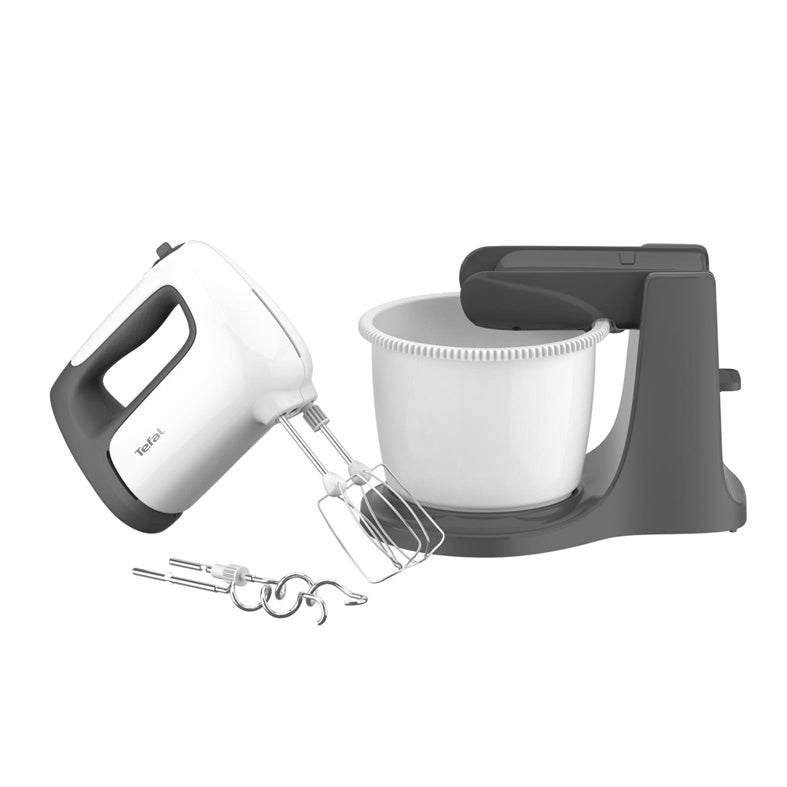 Mikser z misą Tefal Prep'Mix+ HT464138, biały/szary