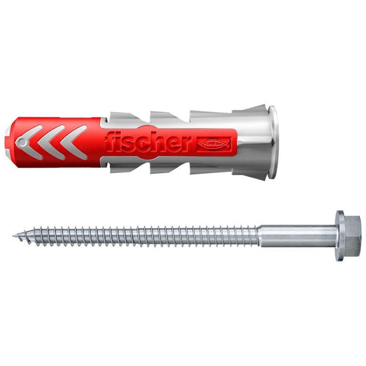Kołek rozporowy Fischer DuoPower, ze śrubami, 10 mm x 50 mm, 4 szt.