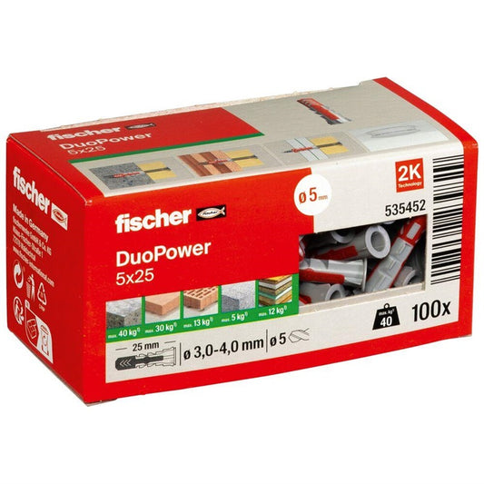 Kołek Fischer DuoPower, 25 mm x 5 mm, 100 szt.