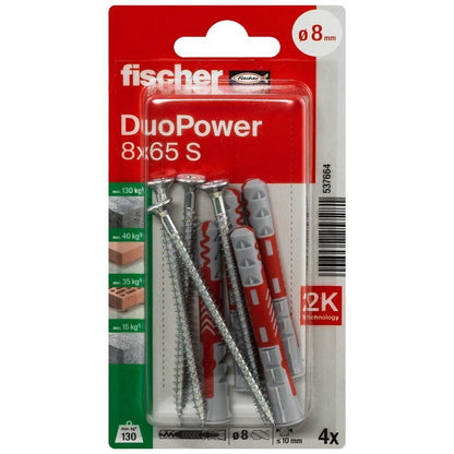 Kołek rozporowy Fischer DuoPower, 65 mm x 8 mm, 4 szt.