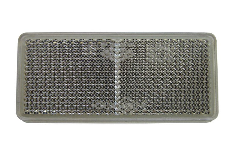 Biały odblask samoprzylepny, prostokątny, 40x90 mm