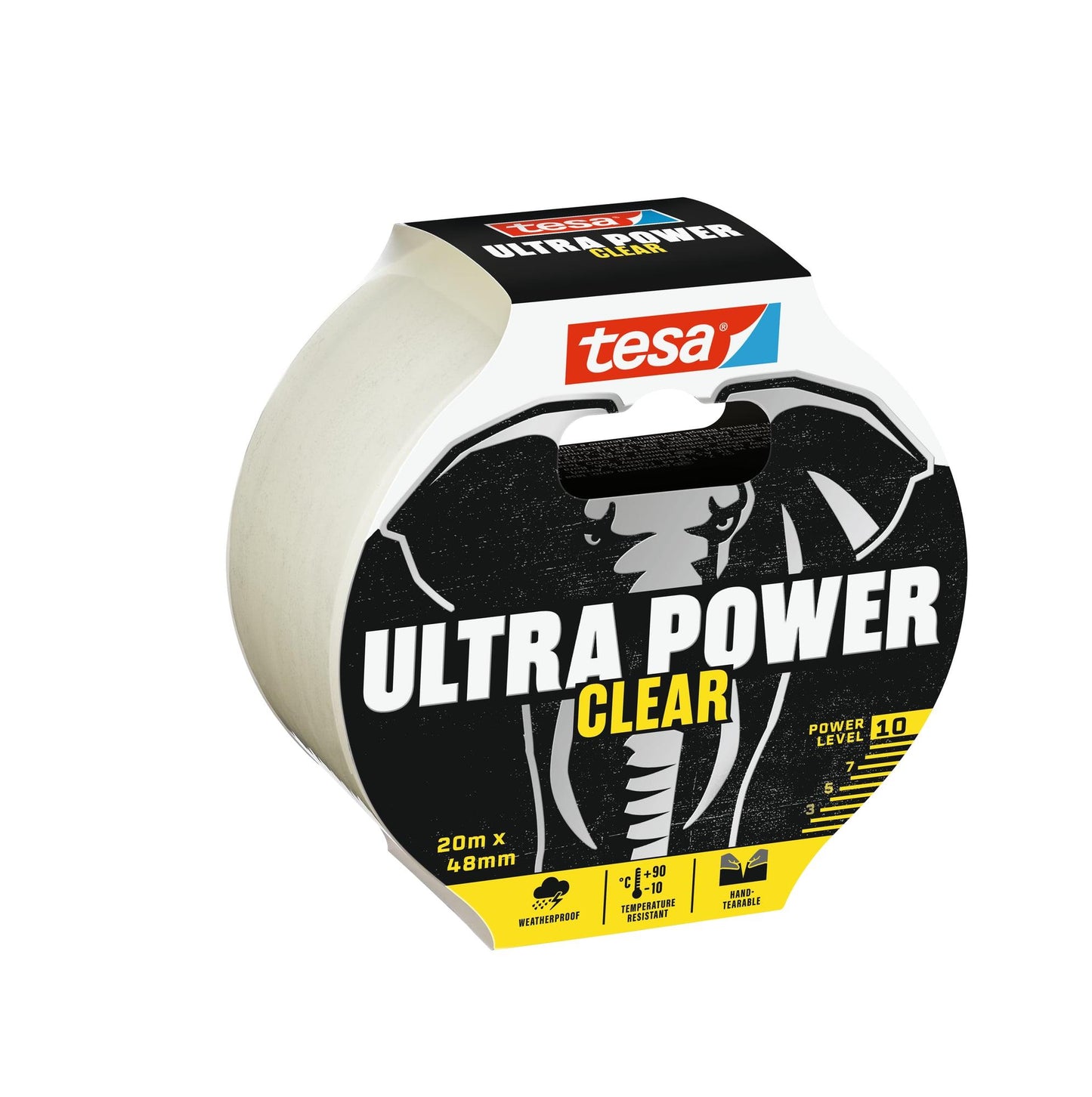Lipnioji juostelė TESA ULTRA POWER CLEAR 56497, 20 m × 48 mm