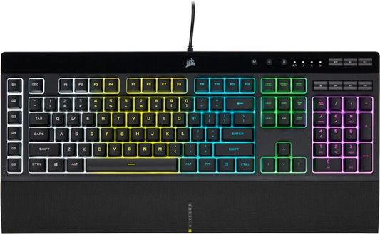 Klaviatūra Corsair K55 RGB PRO EN, juoda