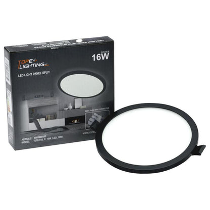 Oprawa wpuszczana ope Split, 22W, 3000K, LED, czarna