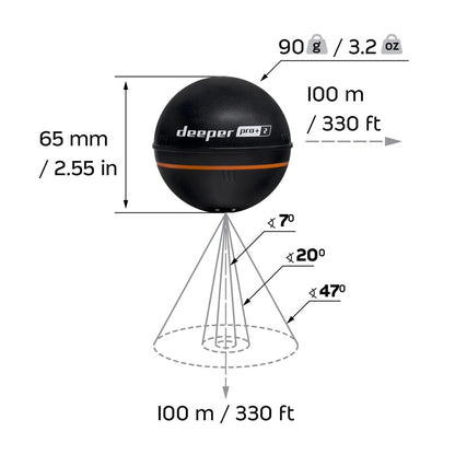 Sensorius žuvų paieškos Deeper PRO+ 2