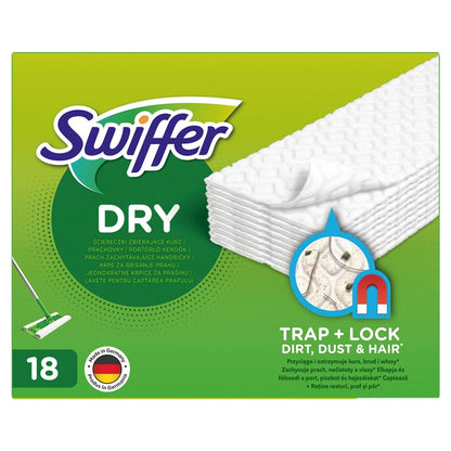 Sausų grindų šluosčių Swiffer papildymas, 18 vnt.