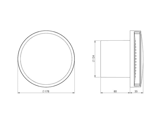 Wentylator wyciągowy EUROPLAST EAT125A