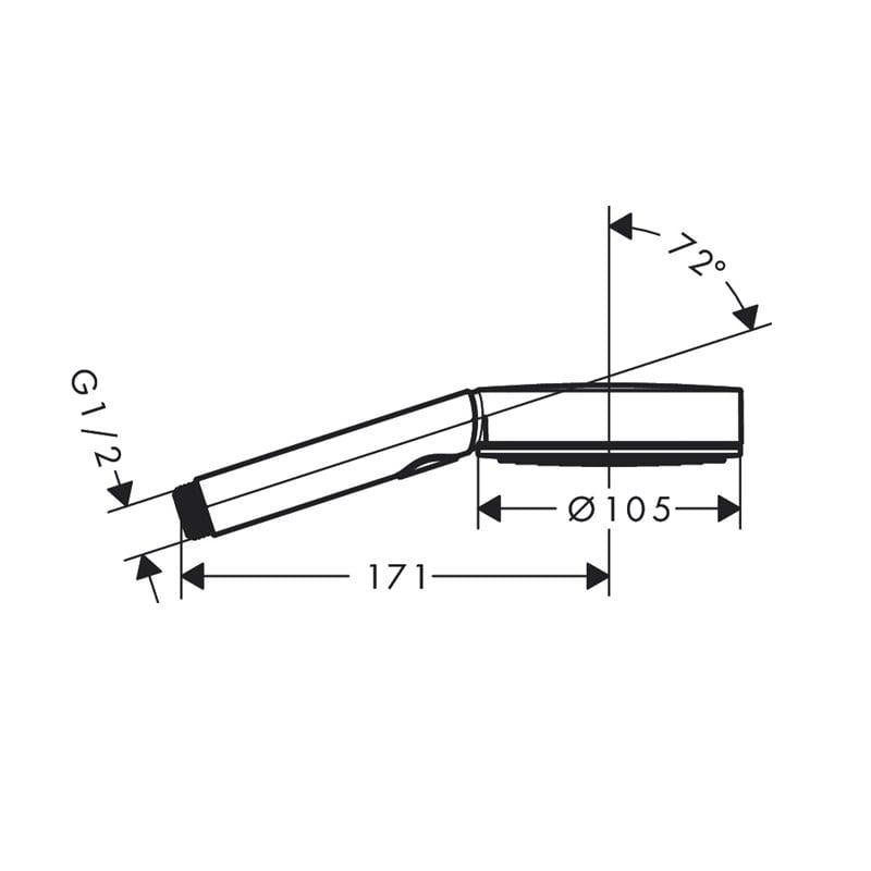 Główka prysznicowa Hansgrohe Pulsify S 105, czarny mat, Ø105 mm