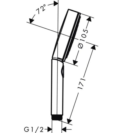 Główka prysznicowa Hansgrohe Pulsify S 105, czarny mat, Ø105 mm