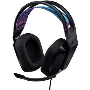 Laidinės žaidimų ausinės Logitech G335 Black, juodos