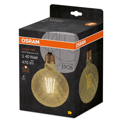 Lemputė Osram LED, G125, E27, 4.5 W, 470 lm, 2400 K