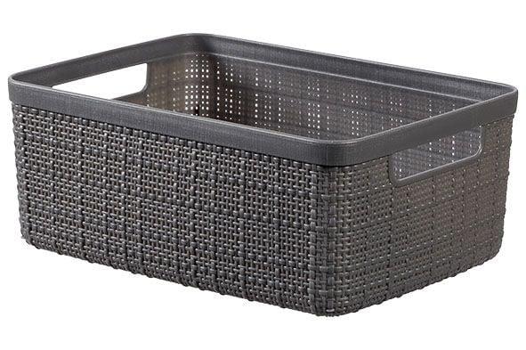 Daiktadėžė CURVER JUTE, 5 l, pilka, 27×20×11 cm