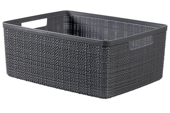 Pojemnik CURVER JUTE, 12 l, szary, 36×28×15 cm