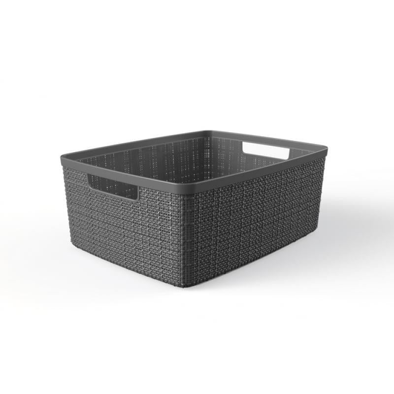Pojemnik CURVER JUTE, 12 l, szary, 36×28×15 cm