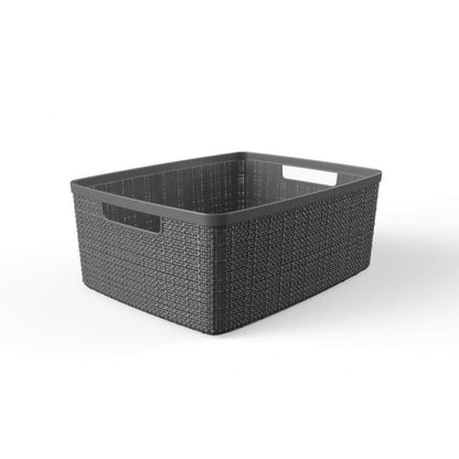 Pojemnik CURVER JUTE, 12 l, szary, 36×28×15 cm