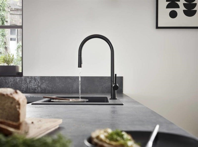 Virtuvinis maišytuvas Hansgrohe Talis M54 72800670, juodas