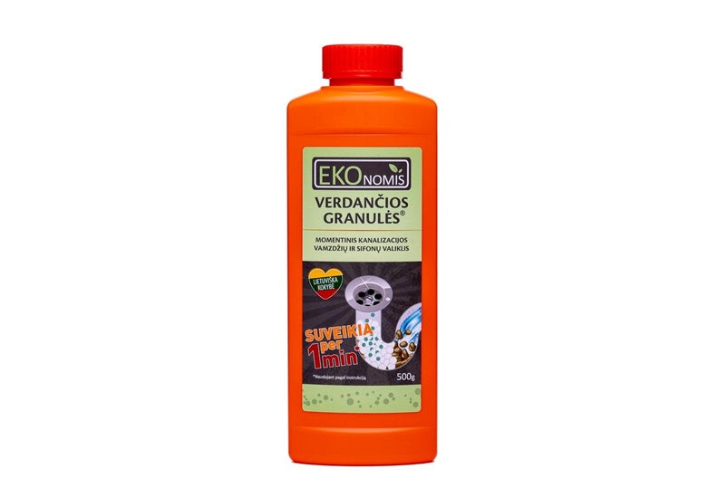 Ekonomiczny środek do czyszczenia syfonów i kanalizacji WRZĄCE GRANULKI VERDAN®, 500g
