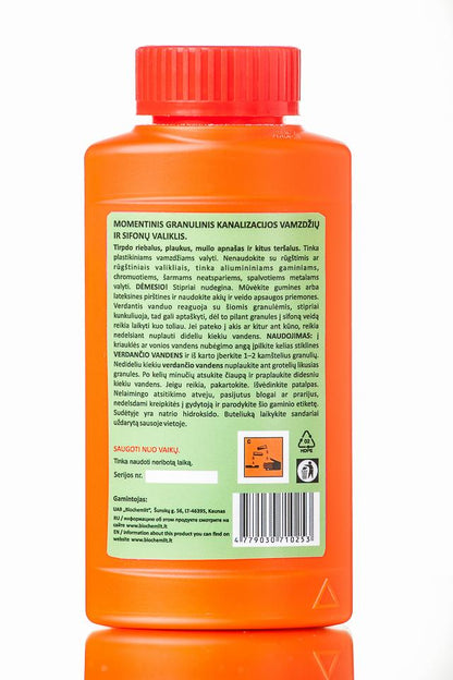 Sifonų ir kanaliza valik Ekonomis VERDANČIOS GRANULĖS®,500g