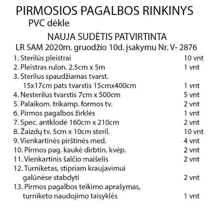 Pirmosios pagalbos rinkinys LT M (nauja sudėtis)
