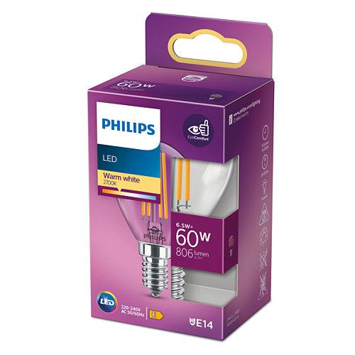 Żarówka Philips LED, P45, E14, 6,5 W, 806 lm, 2700K
