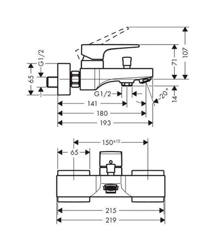 Bateria umywalkowa Hansgrohe Talis E 71740140, brąz