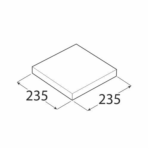 Półka Velano 65057 FS BI24/24, dąb, 235 x 38 x 235 mm