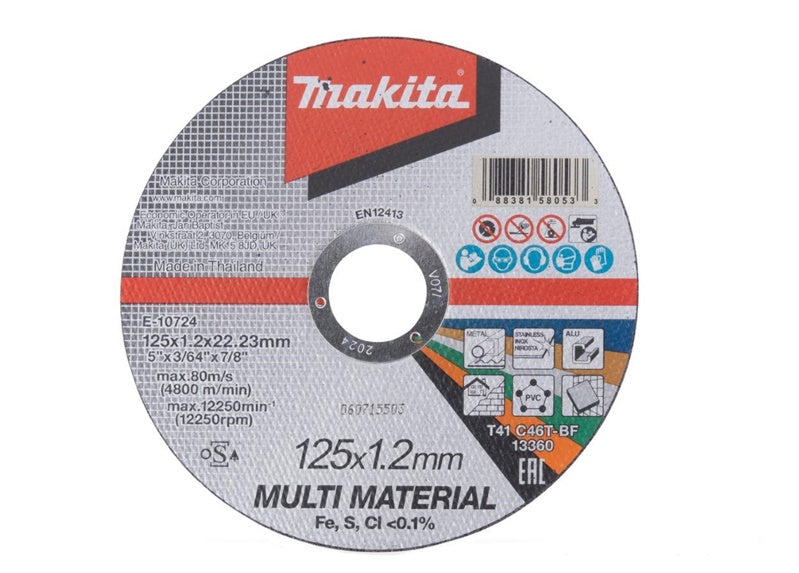 Uniwersalna tarcza tnąca Makita E-10724, 125x1.2x22.23 mm