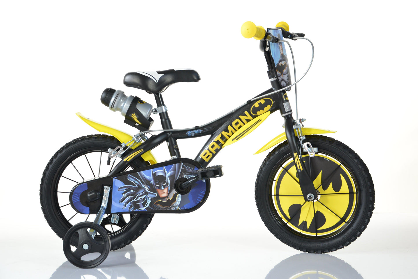 Vaikiškas dviratis Dino Bikes 614-BT, geltonas/pilkas