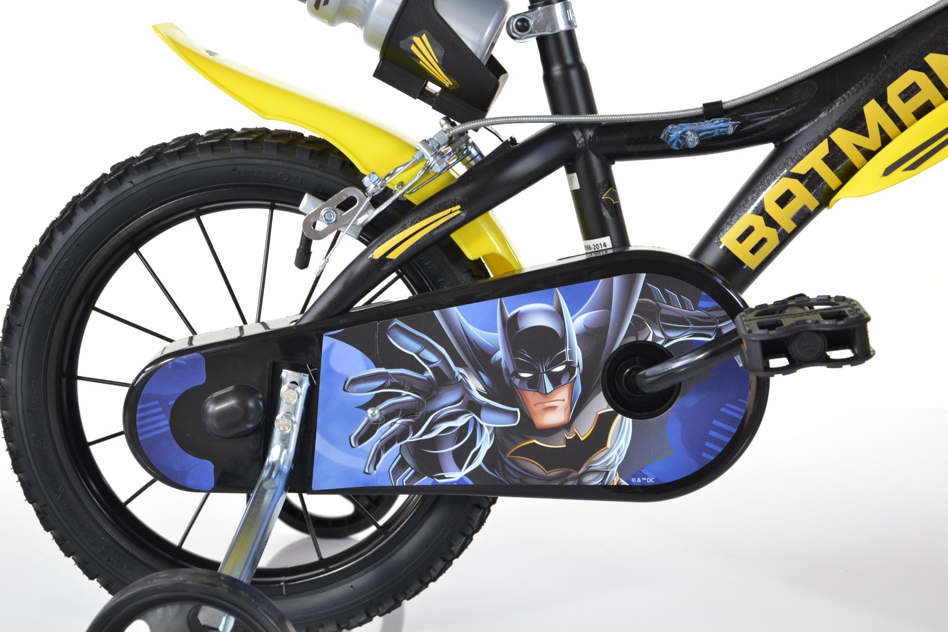 Vaikiškas dviratis Dino Bikes 614-BT, geltonas/pilkas