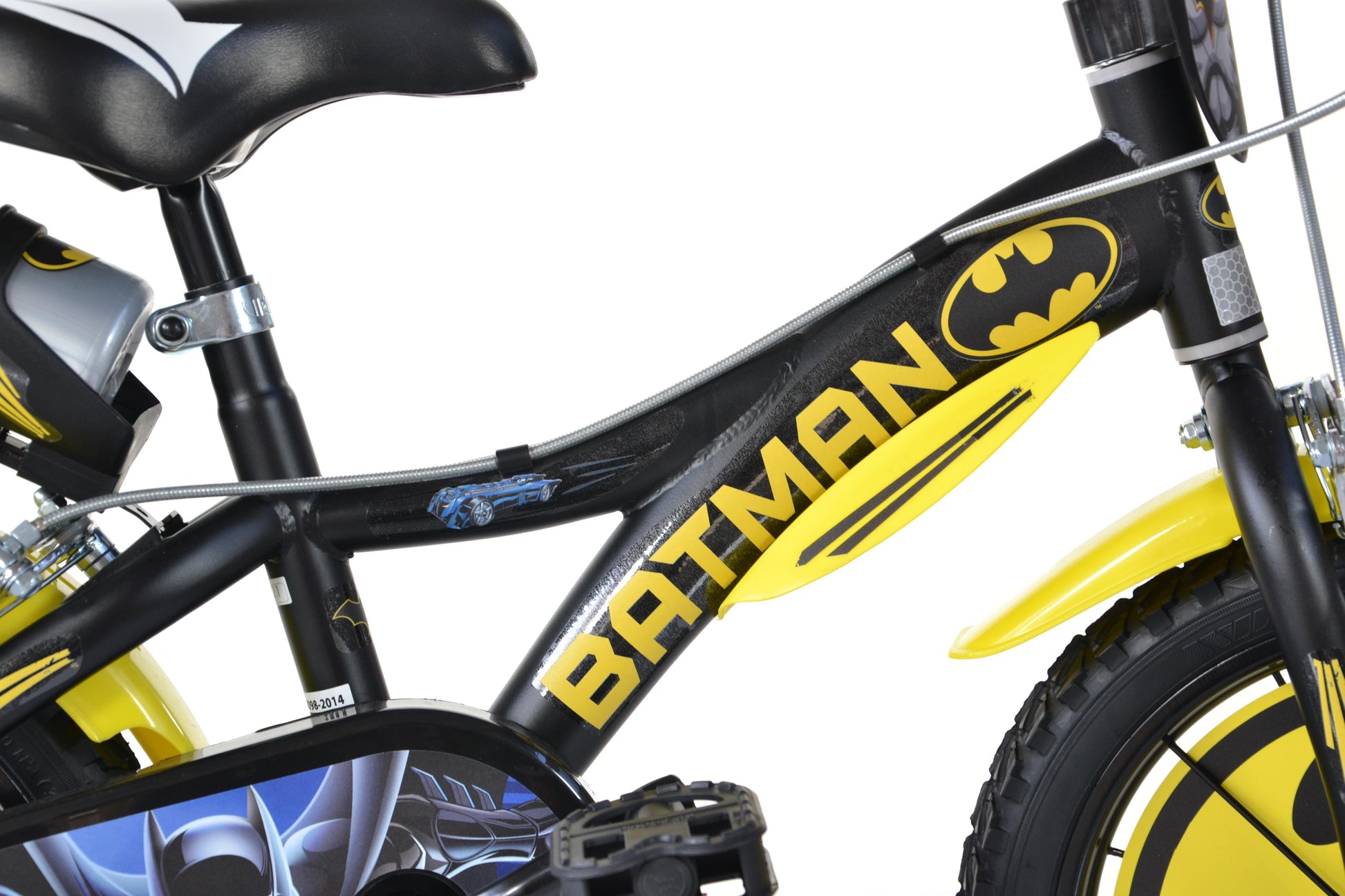 Vaikiškas dviratis Dino Bikes 614-BT, geltonas/pilkas
