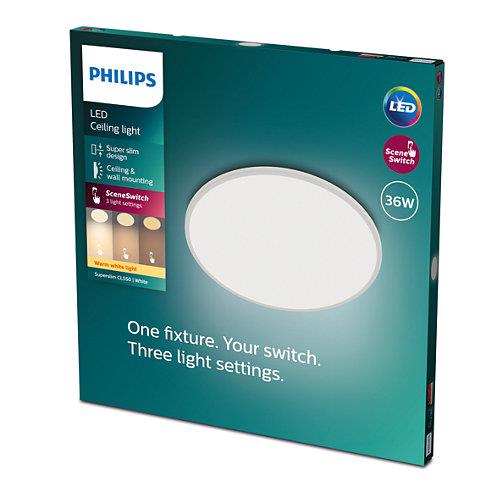 Lampa Philips Superslim, 36W, 2700°K, biała
